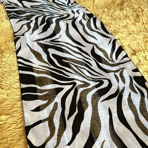 VTG zebra print scarf - Picture 2 of 2